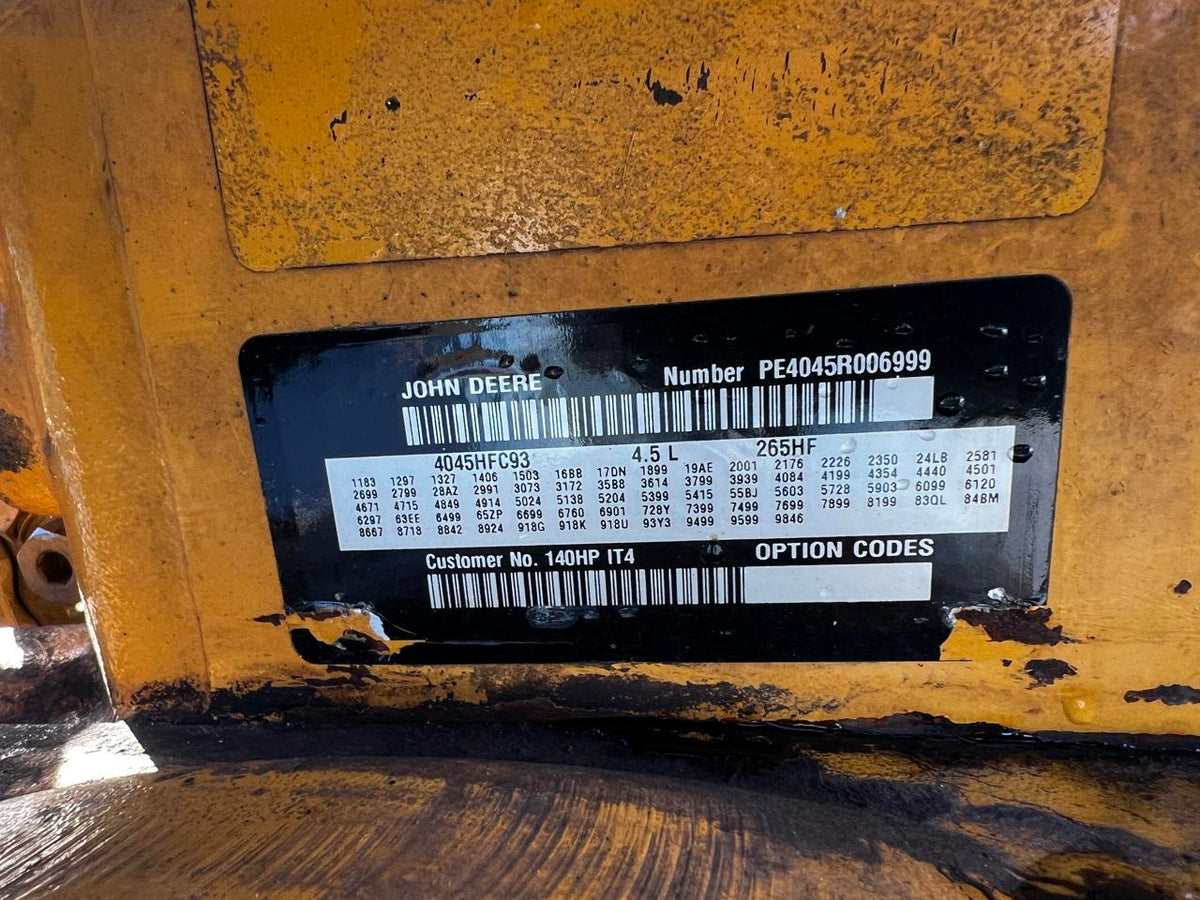 4.5 John Deere Diesel Power Unit with Radiator and Controller.  No exhaust Treatment Needed.   No EGR or DPF