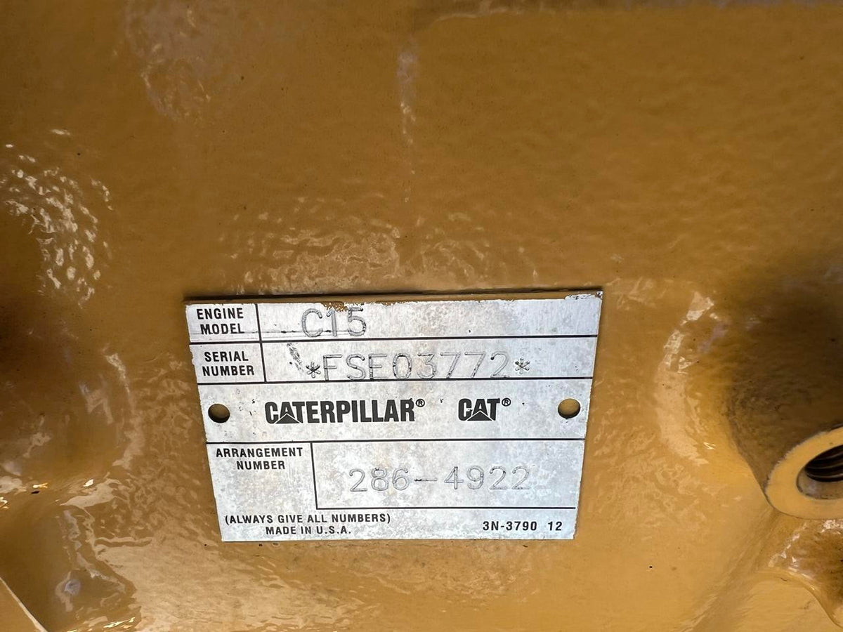 C15 CAT Industrial Powerunit with Radiator Year  2011 5030 Hours 600 HP @ 1800 RPM US EPA Tier 3 Pre  Emission Engine DSLP1308