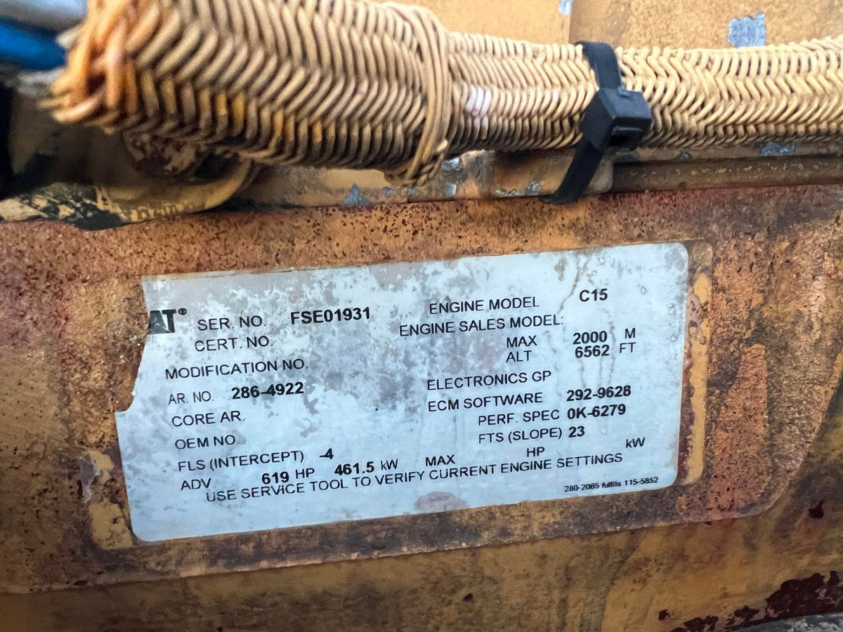 C15 CAT Industrial Engine Power Unit with Radiator 619 HP at 1800 RPM  Year  2008 7687 Hours US EPA Tier 3 Pre Emission Engine DSLP1309