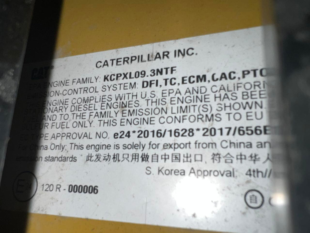 C9.3B CAT Industrial Engine Power Unit with Radiator Year  2016 New Surplus US EPA Tier 4 DSLP1312