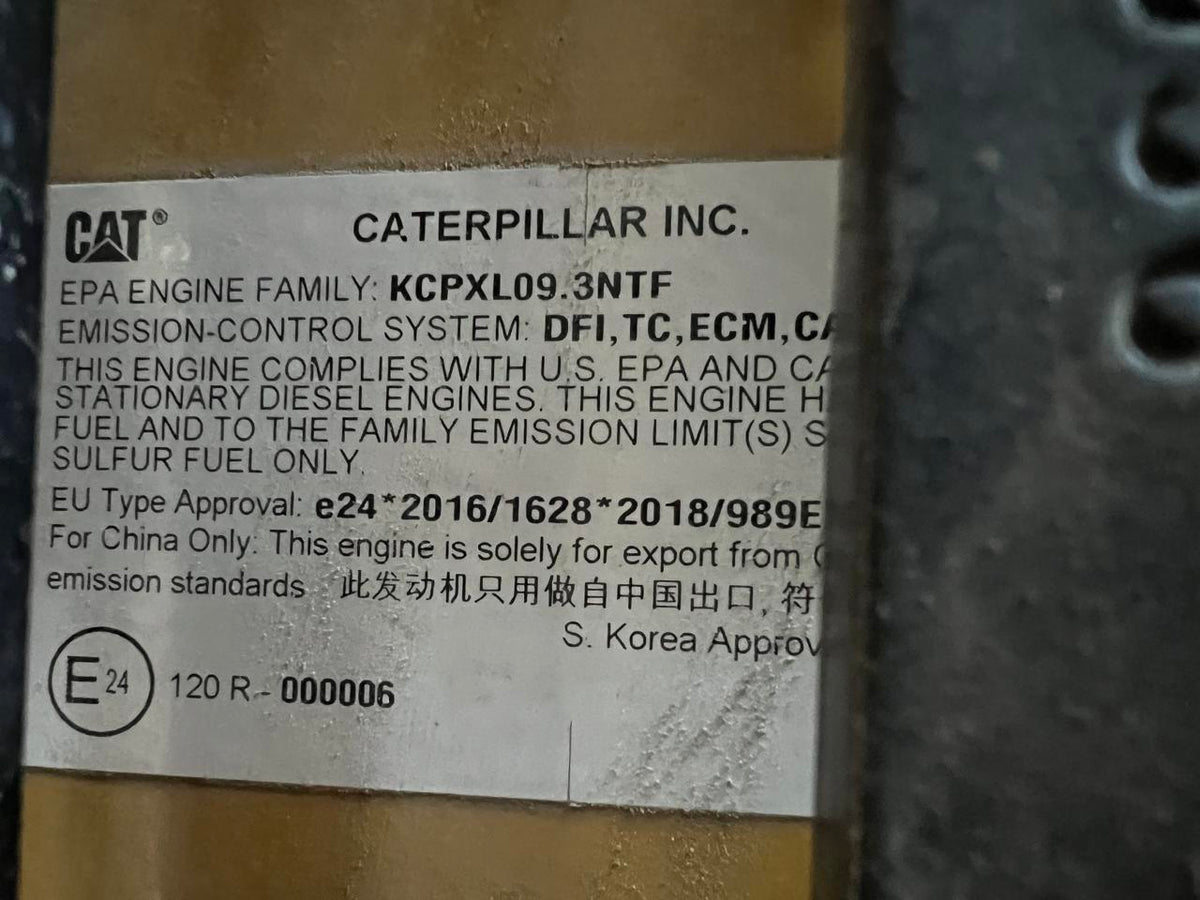 C9.3B CAT Engine Year  2019 Power Unit with Radiator New Surplus US EPA Tier 4 DSLP1277