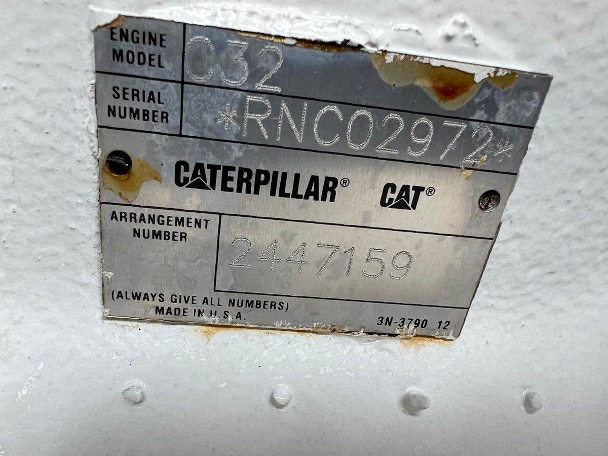CAT C32 Marine Engine with Heat Exchanger and Sea Water Pump 1800 HP YEAR  2007 DSLP1315