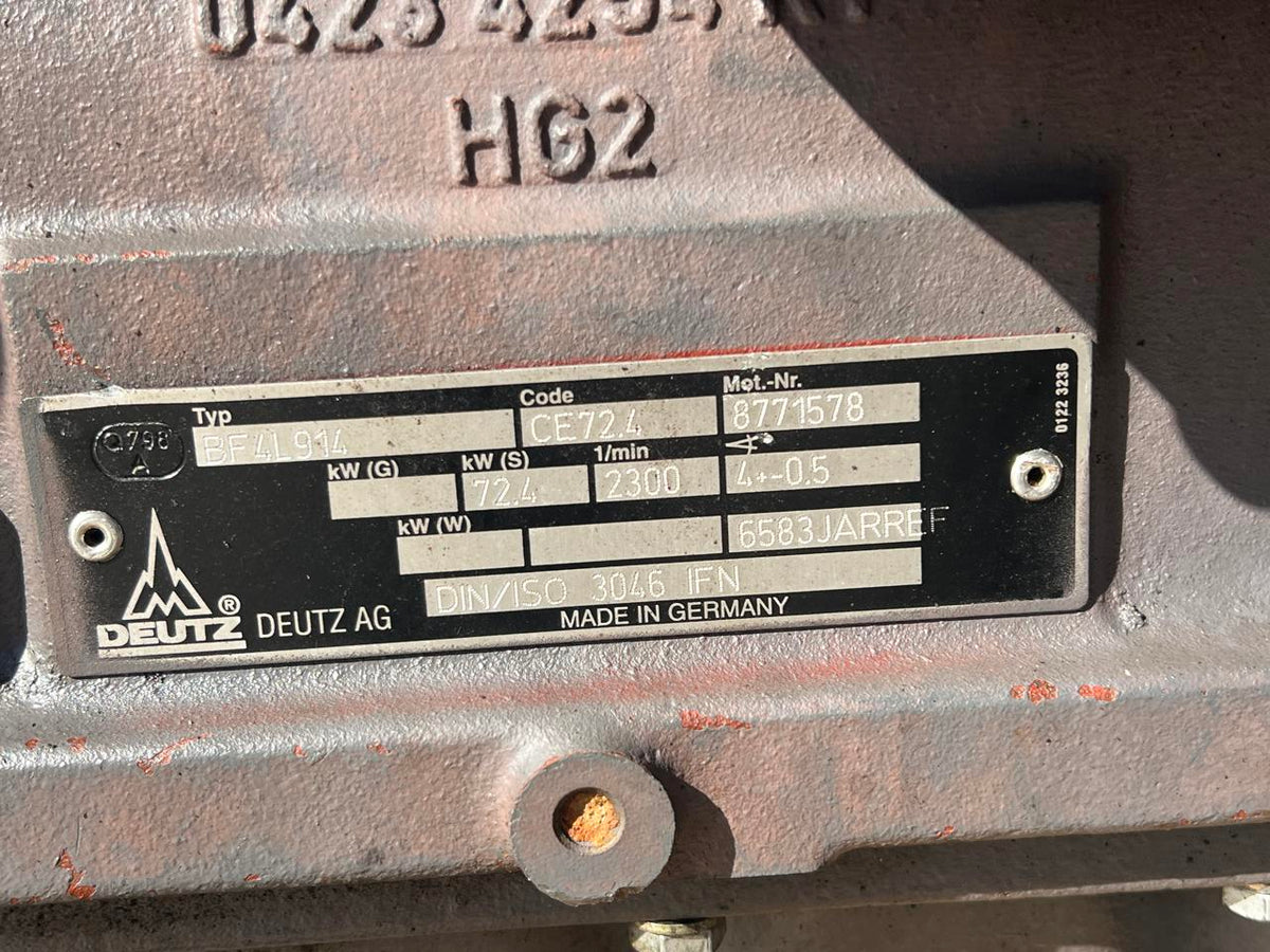 Deutz BF4L914 Industrial Engine,100 HP Air Cooled