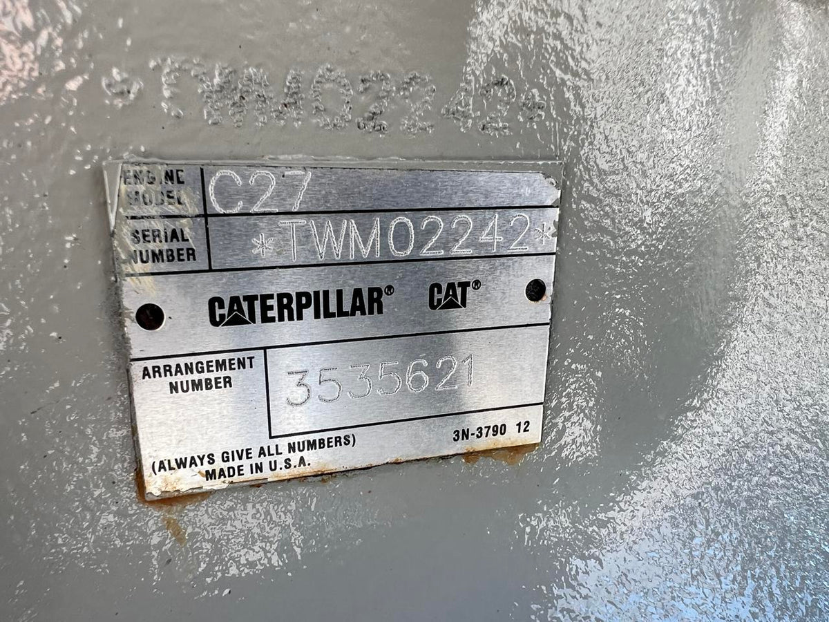 C27 Caterpillar 1000 to 1150 HP Industrial Engine Year  2010 424 Hours Pre Emission Engine for Export Only. DSLP1324