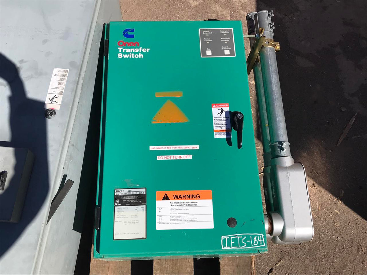 Cummins Onan Transfer Switch 150 Amps, 1997, 3 Phase