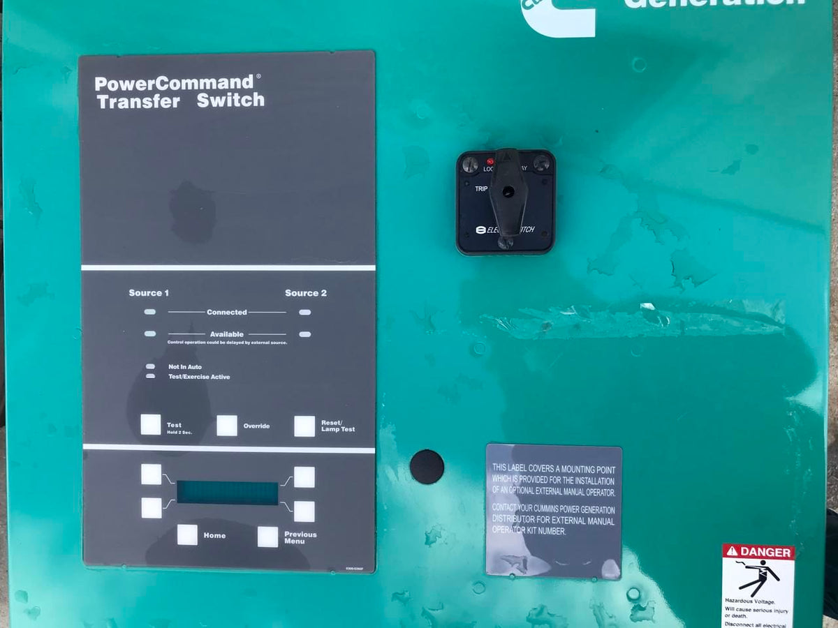 Cummins 260 Amp Transfer Switch, Year 2010, NEMA 1