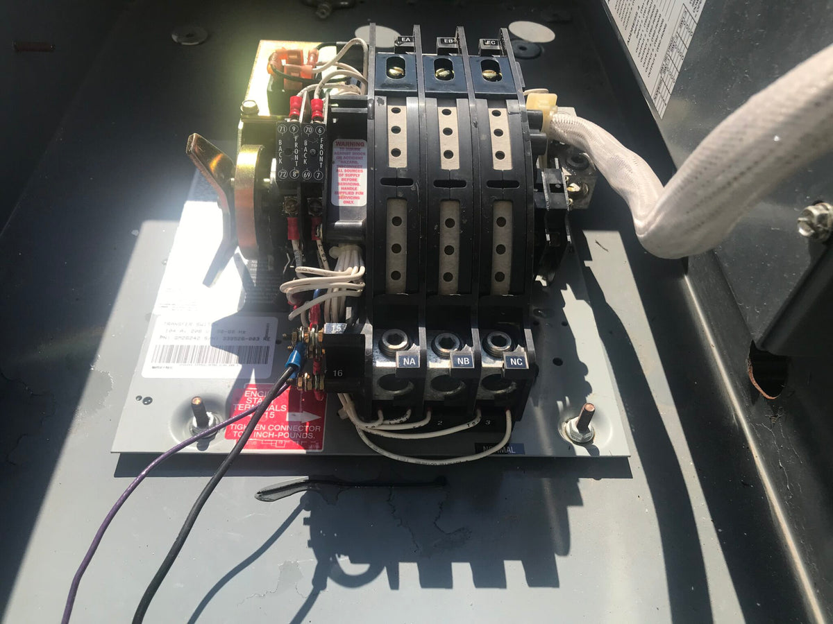 Kohler 70 Amp Transfer Switch, Year 2006, 208 volts, 3 Pole, 3 Phase, NEMA 1