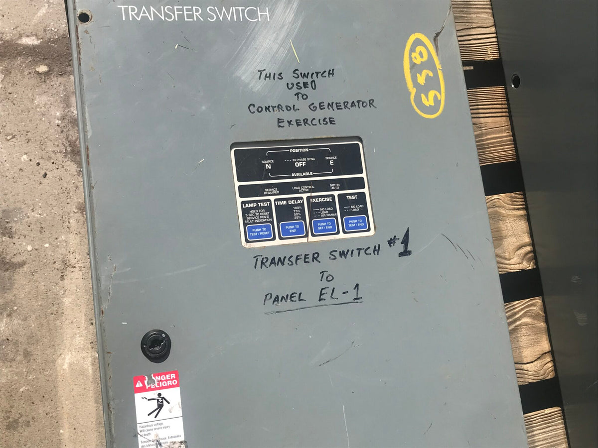 Kohler 70 Amp Transfer Switch, Year 2006, 208 volts, 3 Pole, 3 Phase, NEMA 1