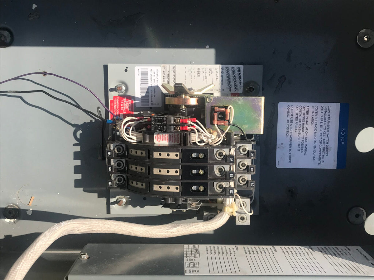 Kohler 70 Amp Transfer Switch, Year 2006, 208 volts, 3 Pole, 3 Phase, NEMA 1