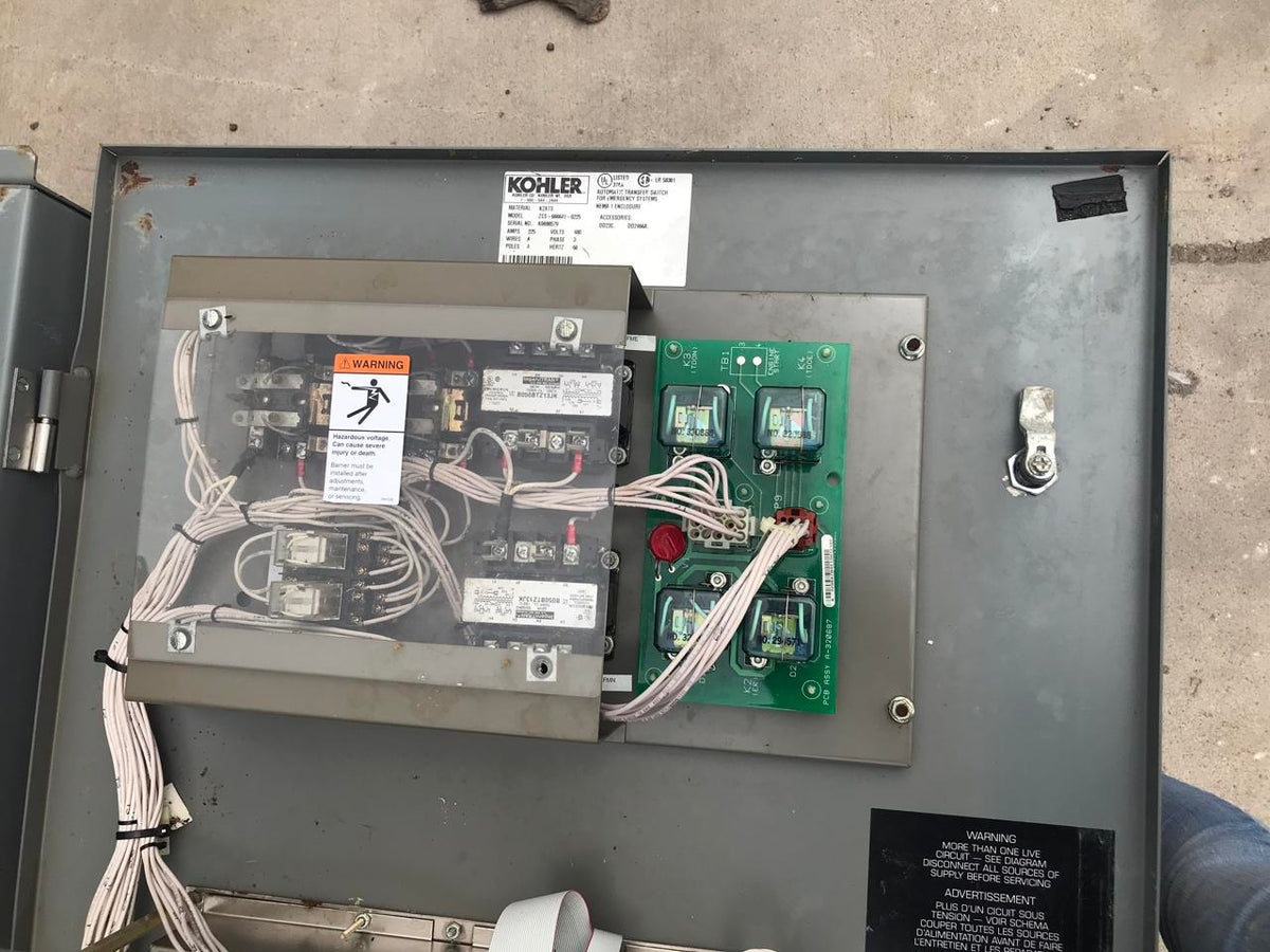 Kohler Transfer Switch, 225 Amps, 480 volts, 3 Phase, NEMA 1