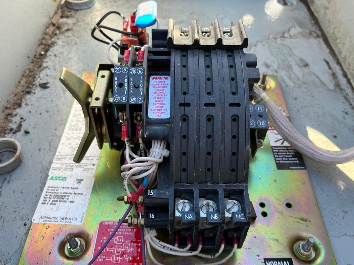 Asco 104 Amp Transfer Switch, 480 volts, 3 Phase, Type 1 Enlcosure