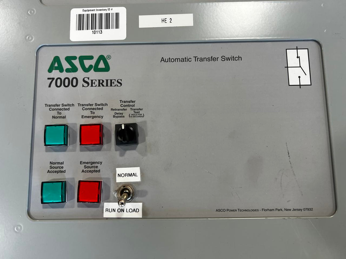 Asco 7000 Series Automatic Transfer Switch, 480 Volts, Nema 1