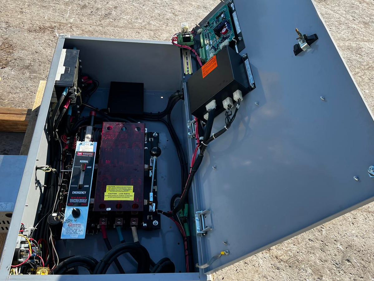 Zenith Automatic Transfer Switch, Service Entrance Rated with Disconnect Breaker, Nema 1, Can be used on 240 or 480, 1 Phase