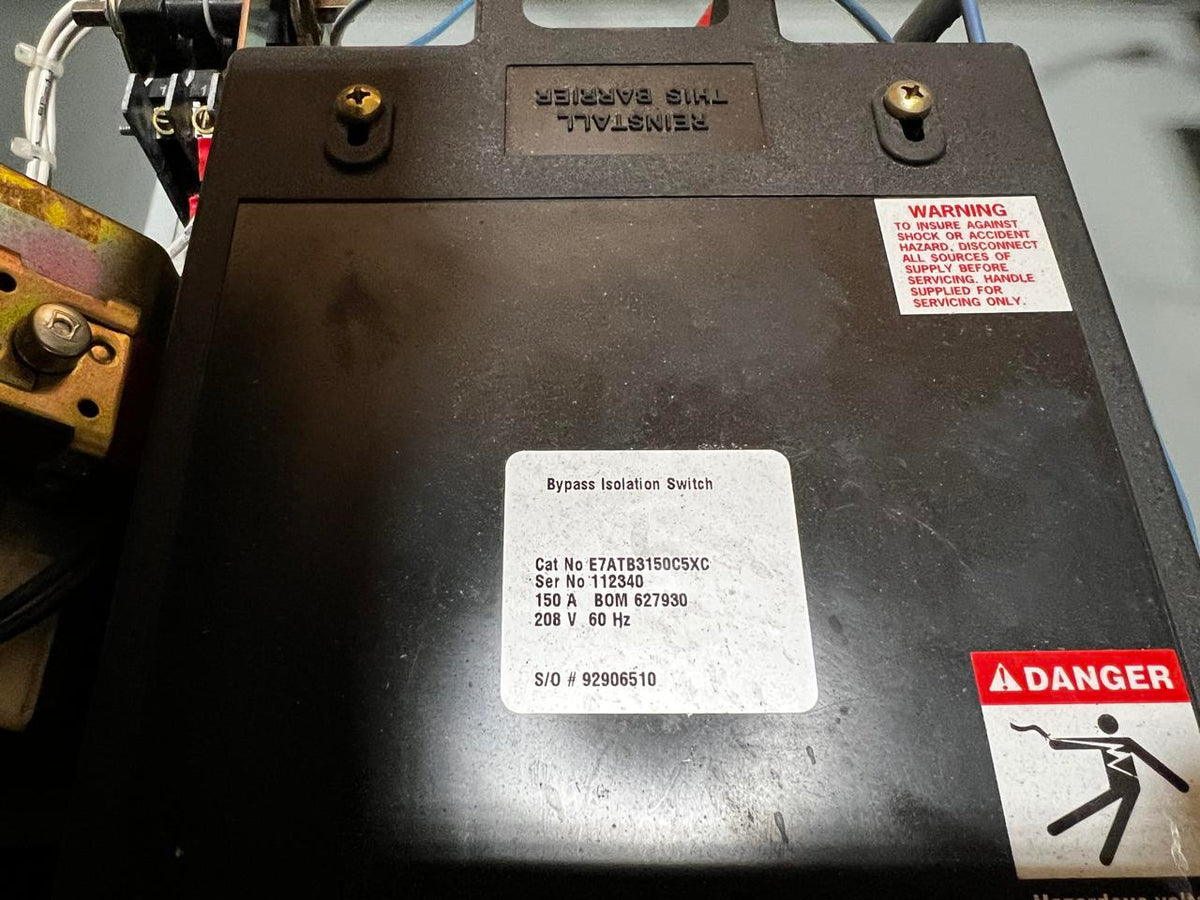 Asco Automatic Transfer Switch, 150 Amp, Type 1 Enclosure