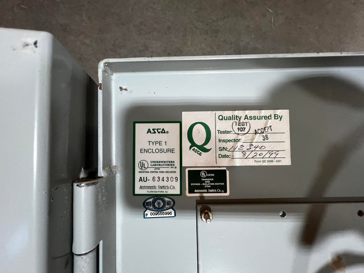 Asco Automatic Transfer Switch, 150 Amp, Type 1 Enclosure