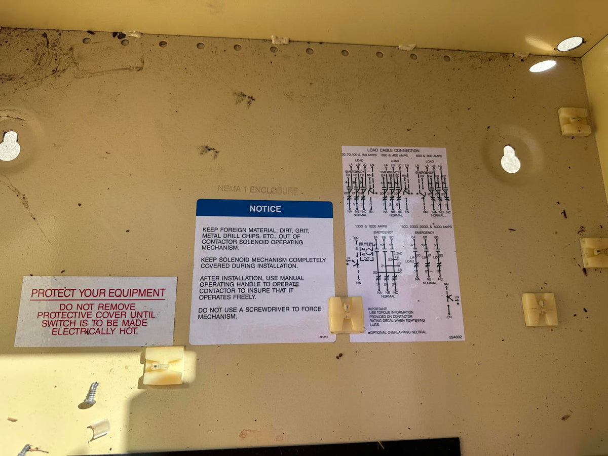 Kohler Automatic Transfer Switch, 260 Amp, Nema 1 Enclosure