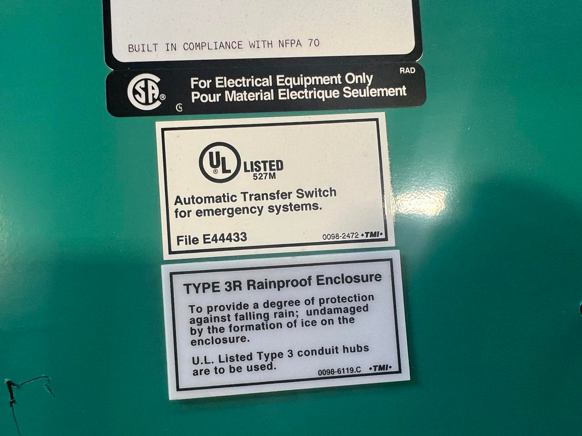 Onan/Cummins Automatic Transfer Switch, 225 A, Nema 3 Enclosure