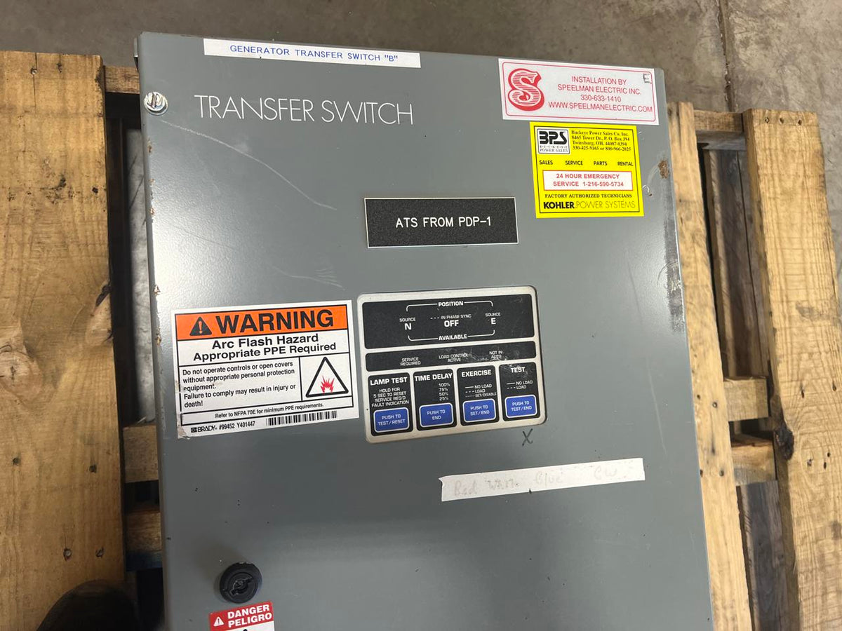 Kohler 104 Amp/480 Volt Automatic Transfer Switch, Year – 2002
