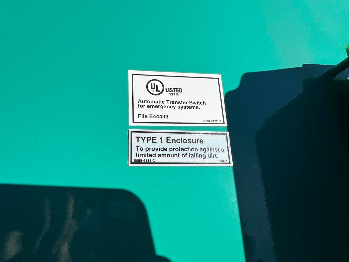 Onan/Cummins Automatic Transfer Switch, 800 A, Nema 1 Enclosure