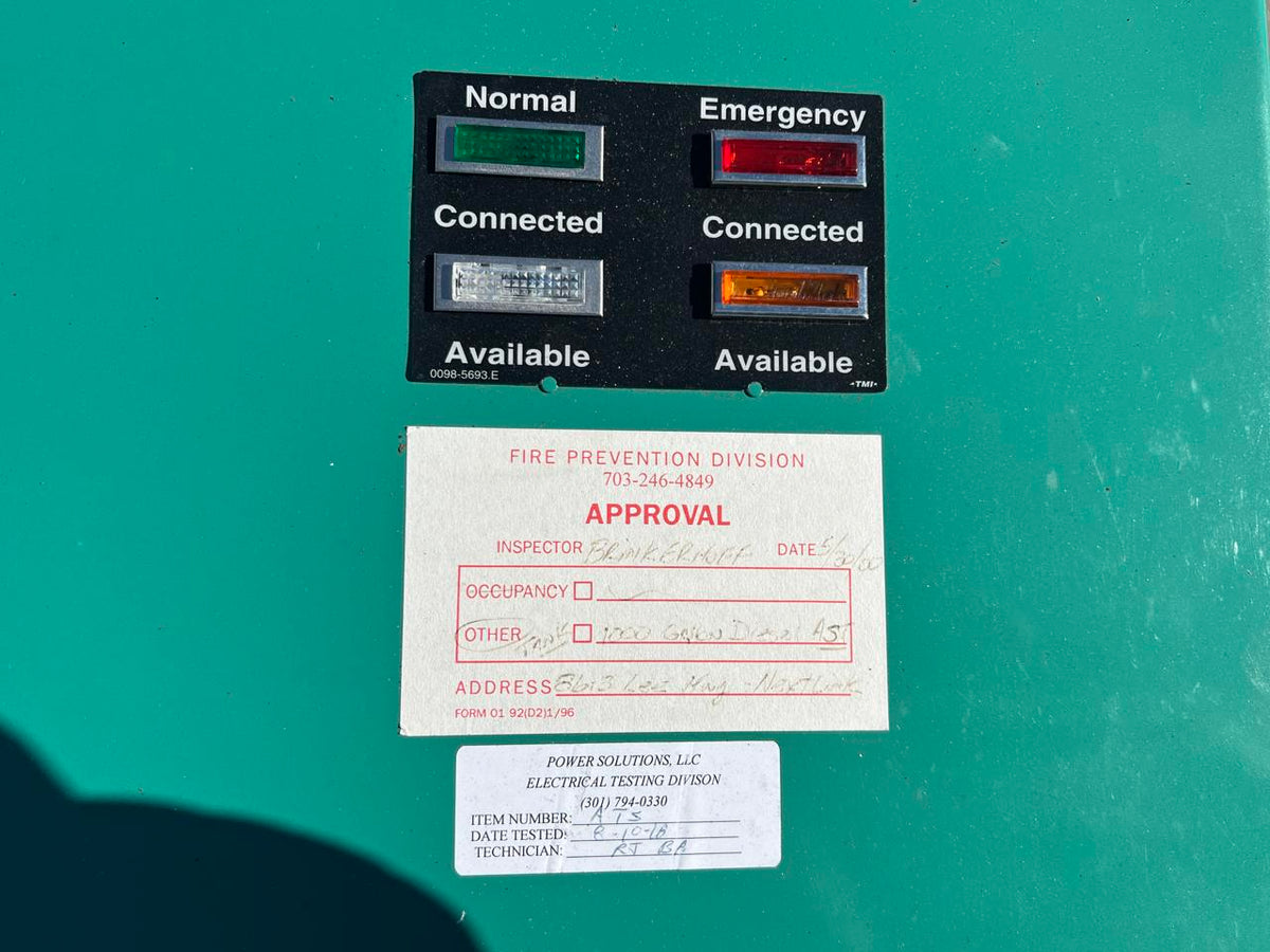 Onan/Cummins Automatic Transfer Switch, 800 A, Nema 1 Enclosure