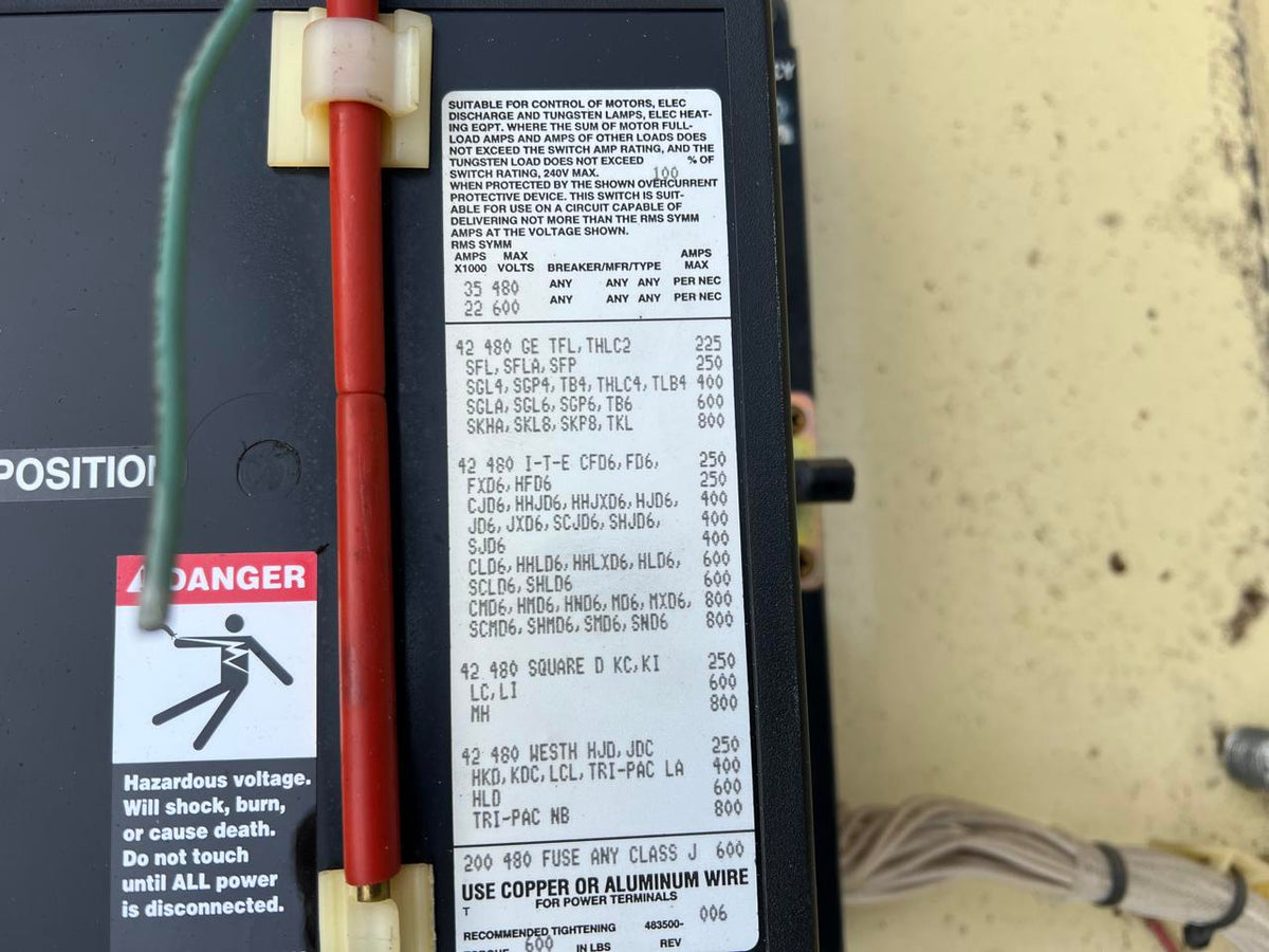 Kohler Automatic Transfer Switch, 225 A, 277/480 Volts, Nema 1 Enclosed