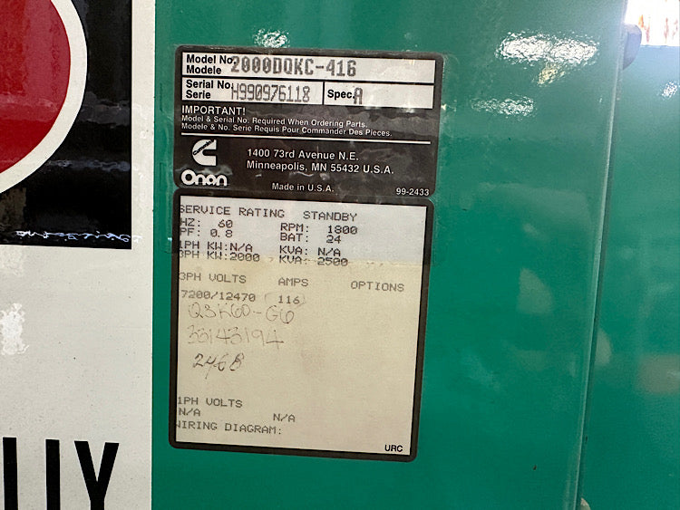 Like New Stamford 2000KW Generator End - DPC1087