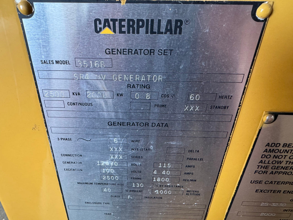 Like New Caterpillar 2000KW Generator End - DPC1125
