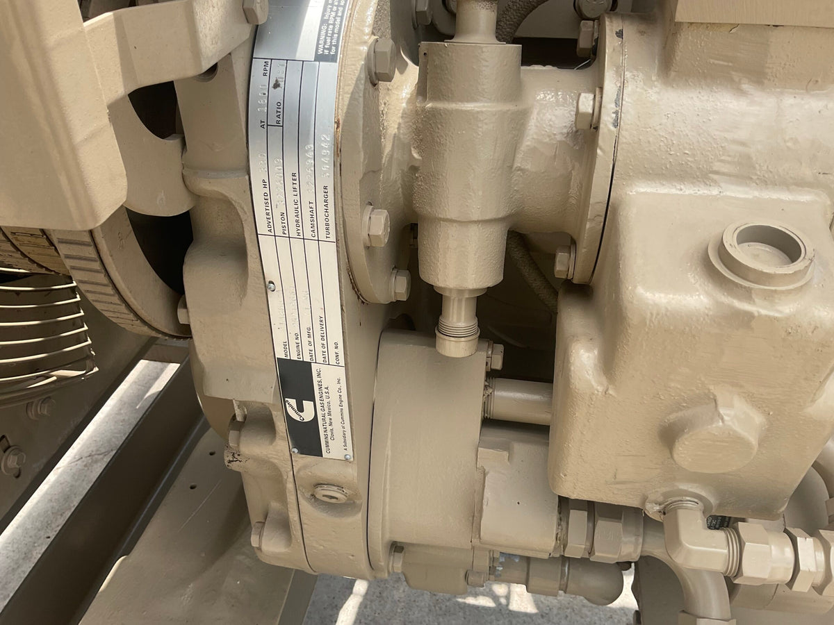 Low Hour Cummins GTA855 200KW Natural Gas Generator Set - DPC1094