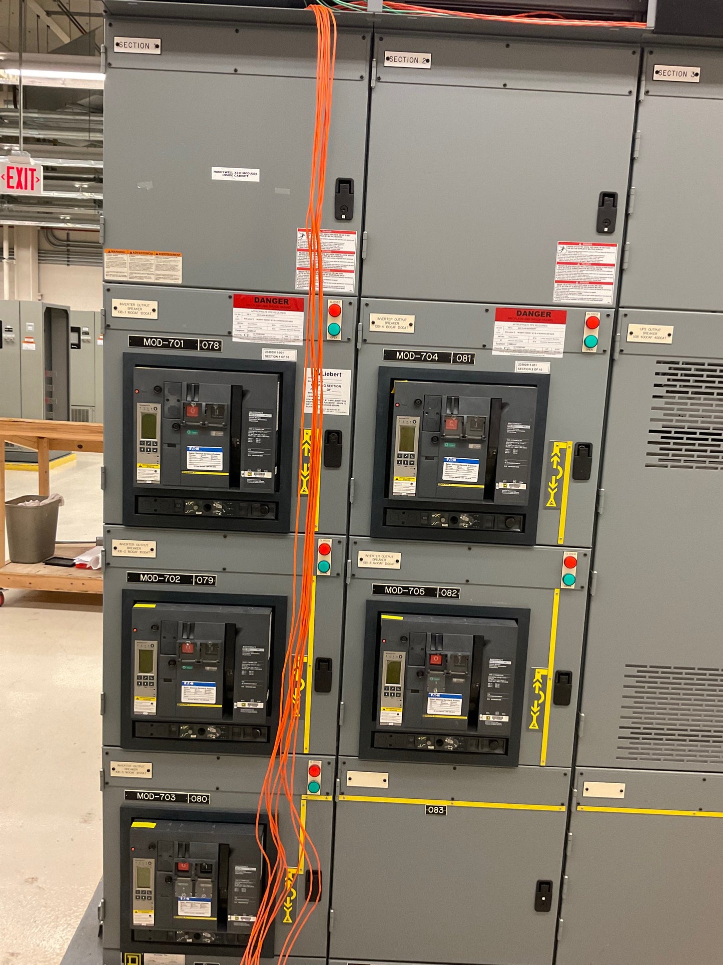 Square D QED-6 Power Style 10 Section Switchgear 4000A 480/277V 60hz 3PH 23590911-001 Never Energized!