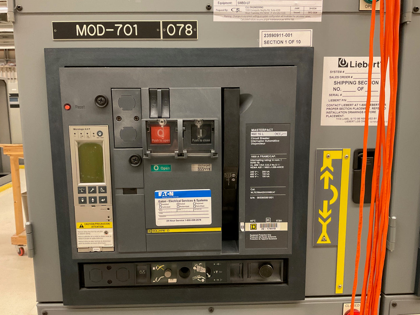 Square D 4000A 480V 3PH 3W 10 Section Switchgear (SKU: 110716)