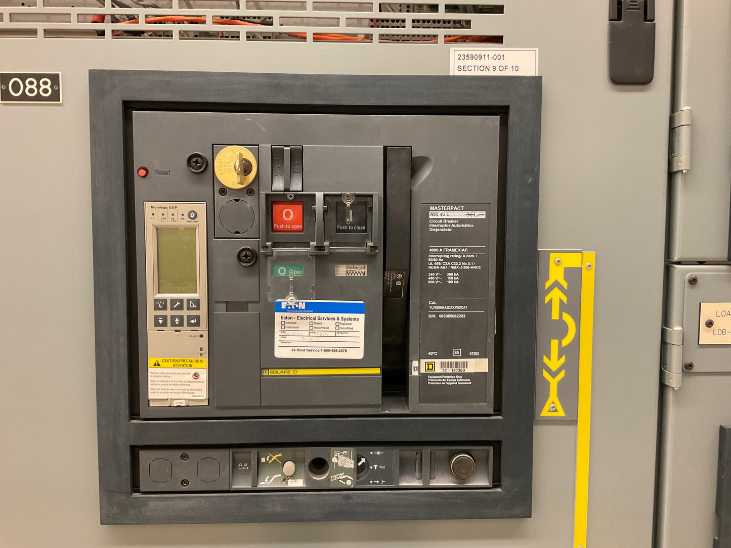 Square D QED-6 Power Style 10 Section Switchgear 4000A 480/277V 60hz 3PH 23590911-001 Never Energized!