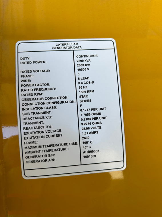 New Surplus Caterpillar 2000KW Generator End - DPC1153