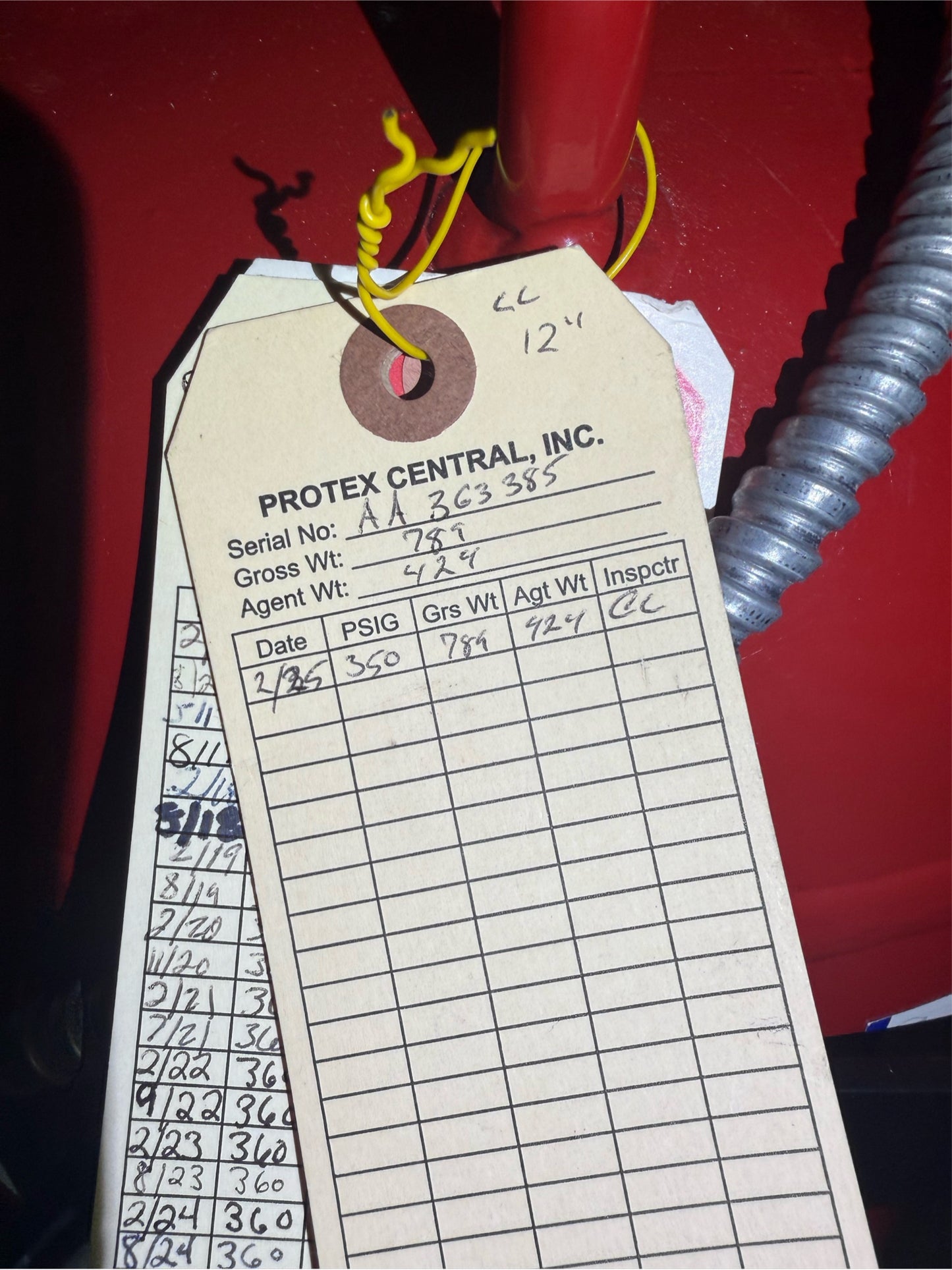 FM-200 Fire tank cylinder AA363385 429 lbs of agent