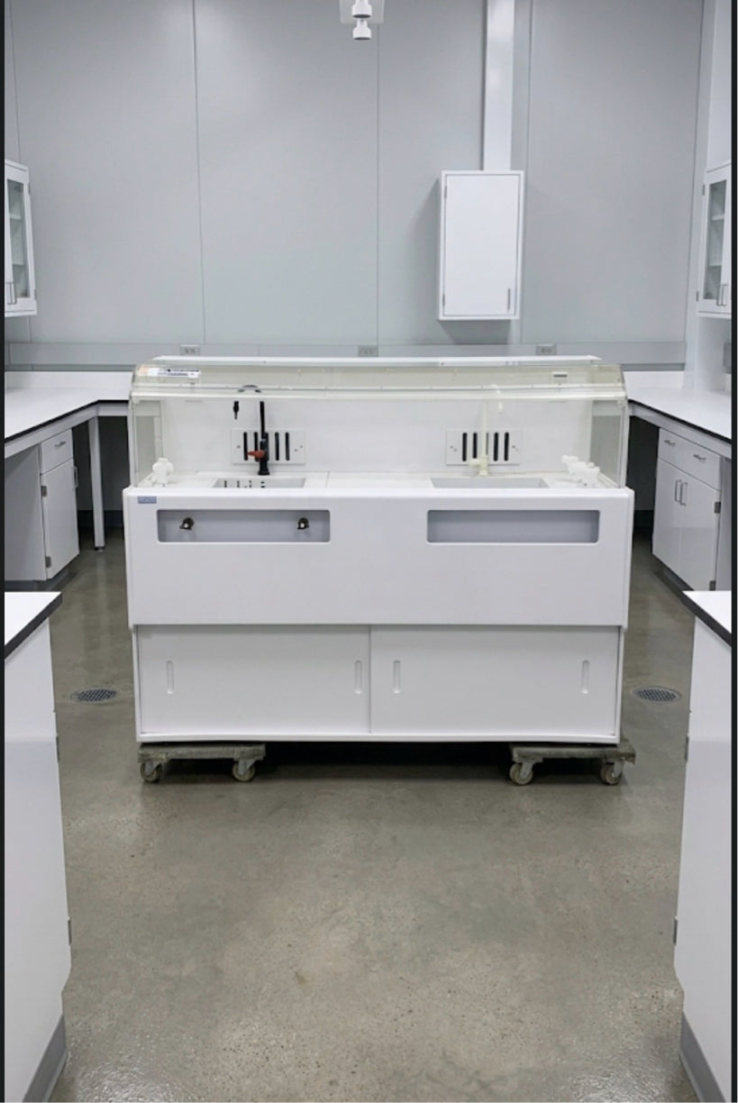 Terra Universal 72" Polypropylene Dual Lab Sink & Workstation - Cleanroom Rated