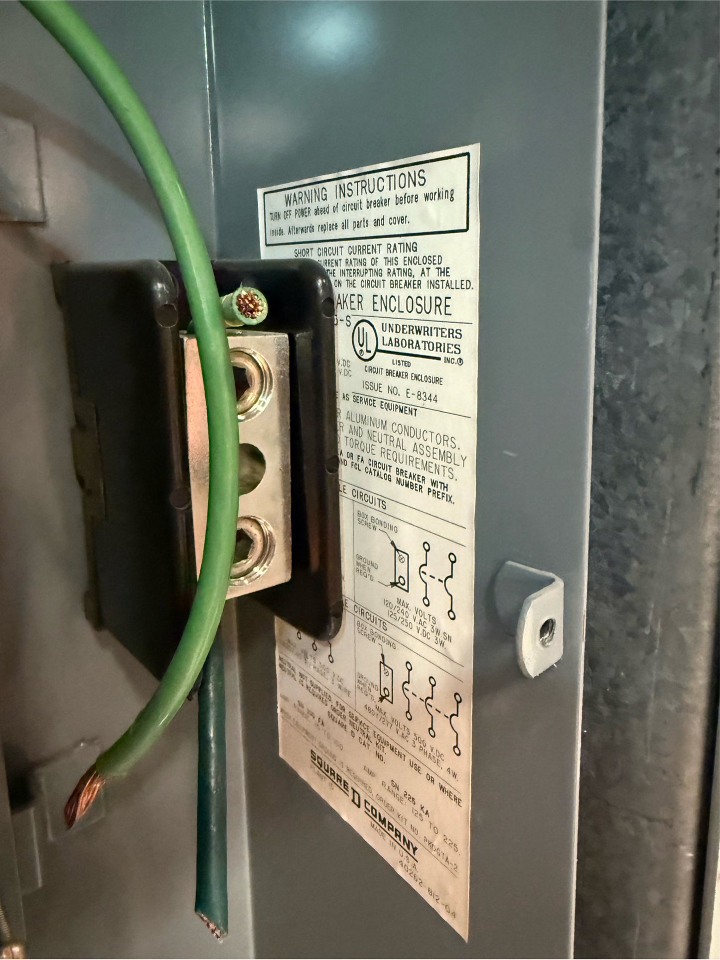 200A Square D Circuit Breaker 600 VAC KAL36200 in Enclosure (SKU: 110271)