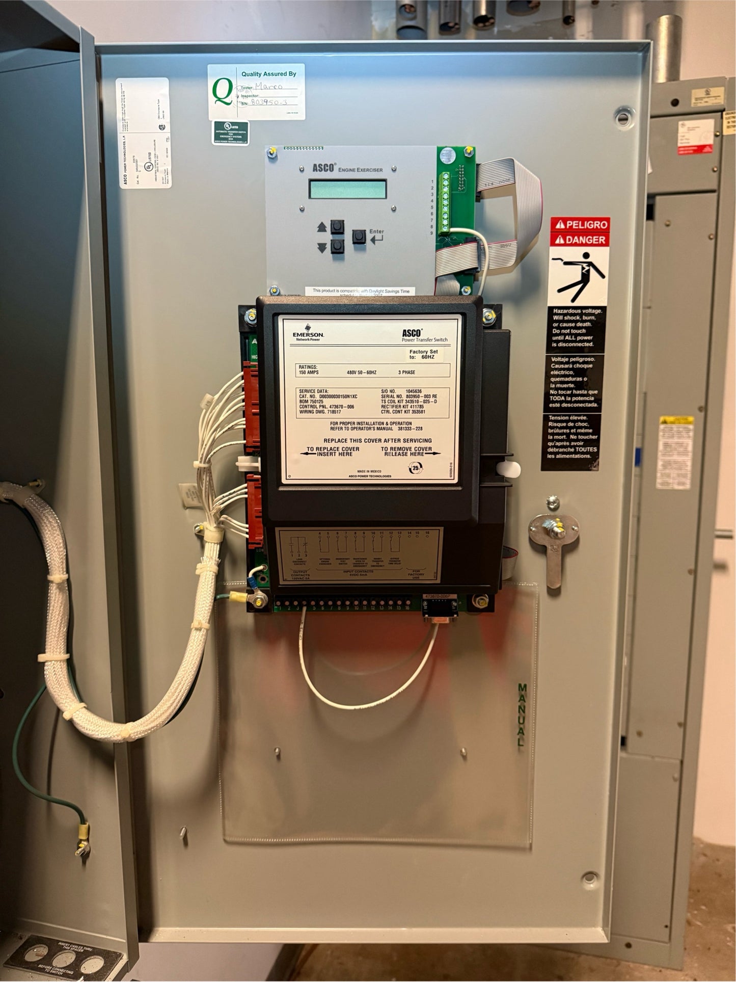ASCO D00300030150N1XC 150A ATS Automatic Transfer Switch 480V (SKU: 110071)