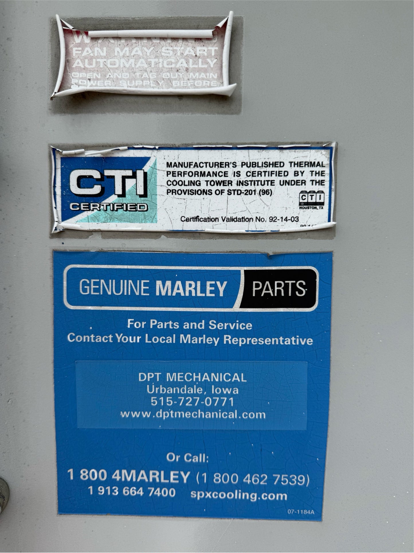 450 Ton Marley Quadraflow Model 23221 Industrial Cooling Tower
