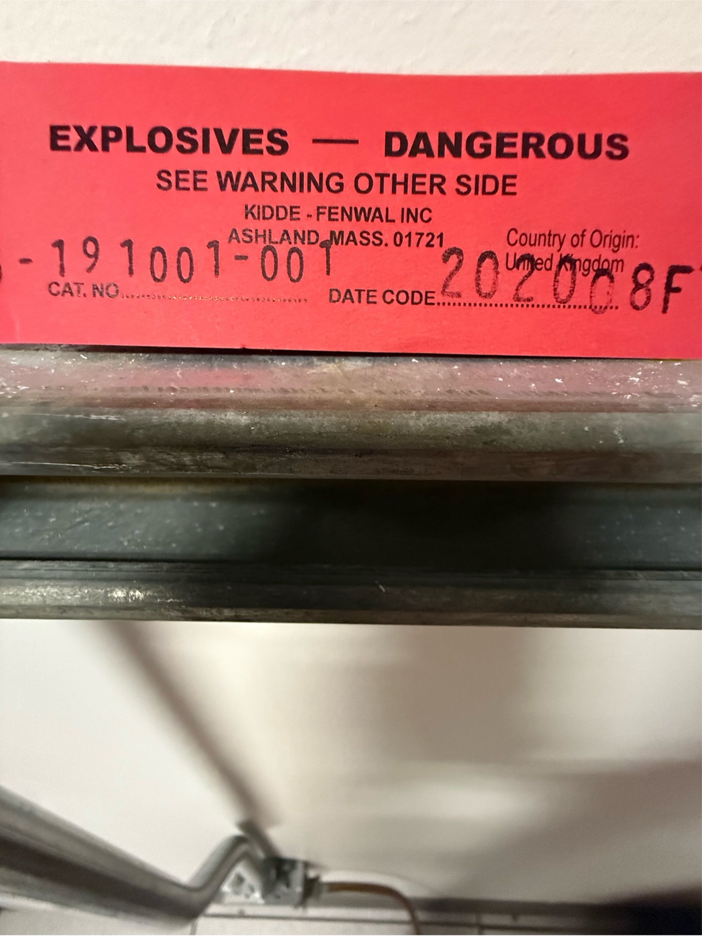 FM-200 Fire Tank Cylinder SN-AA363383 424 lbs of Agent Kidde Fenwal