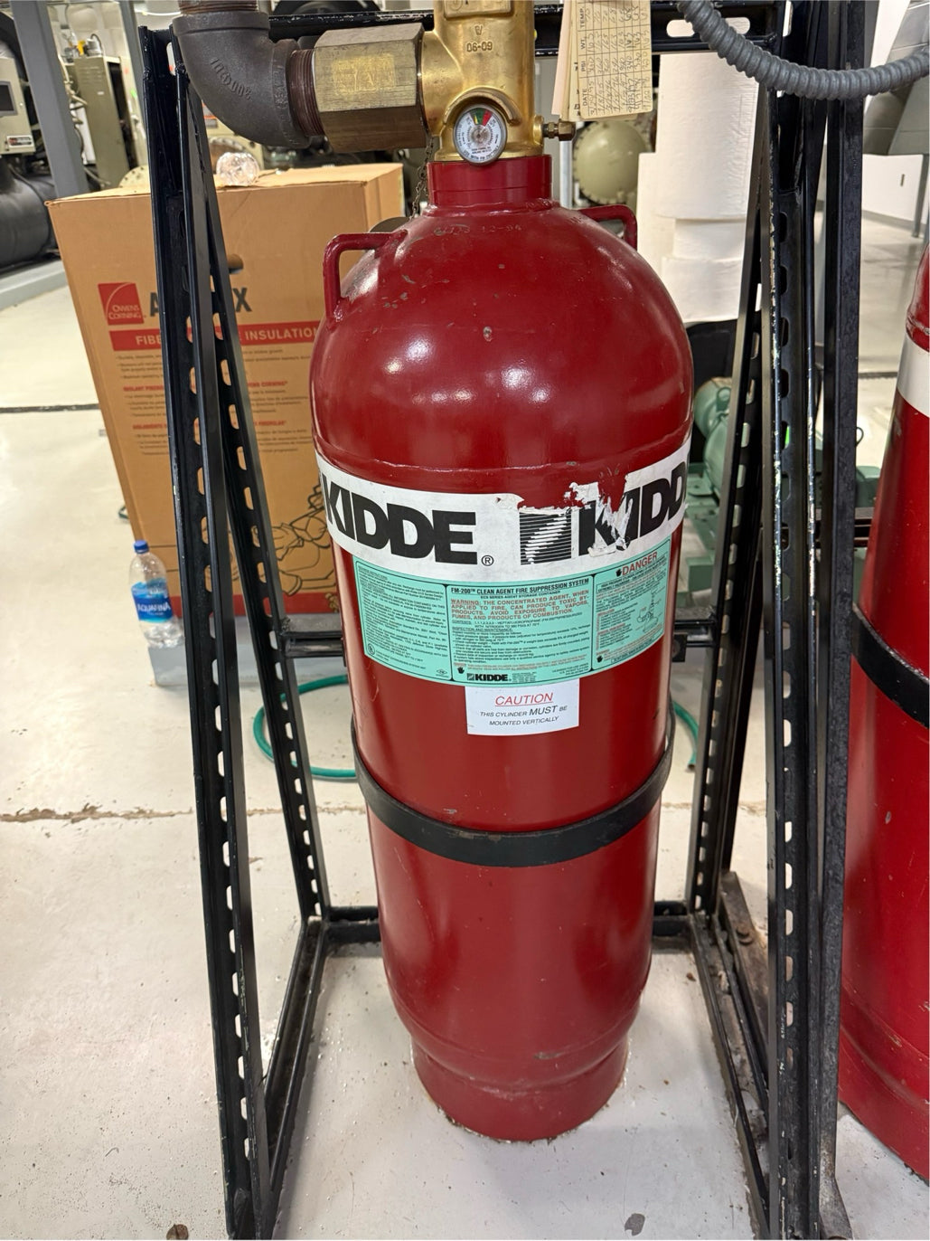 Kidde FM-200 Fire Tank Cylinder SN- AA41328. 163lbs of agent