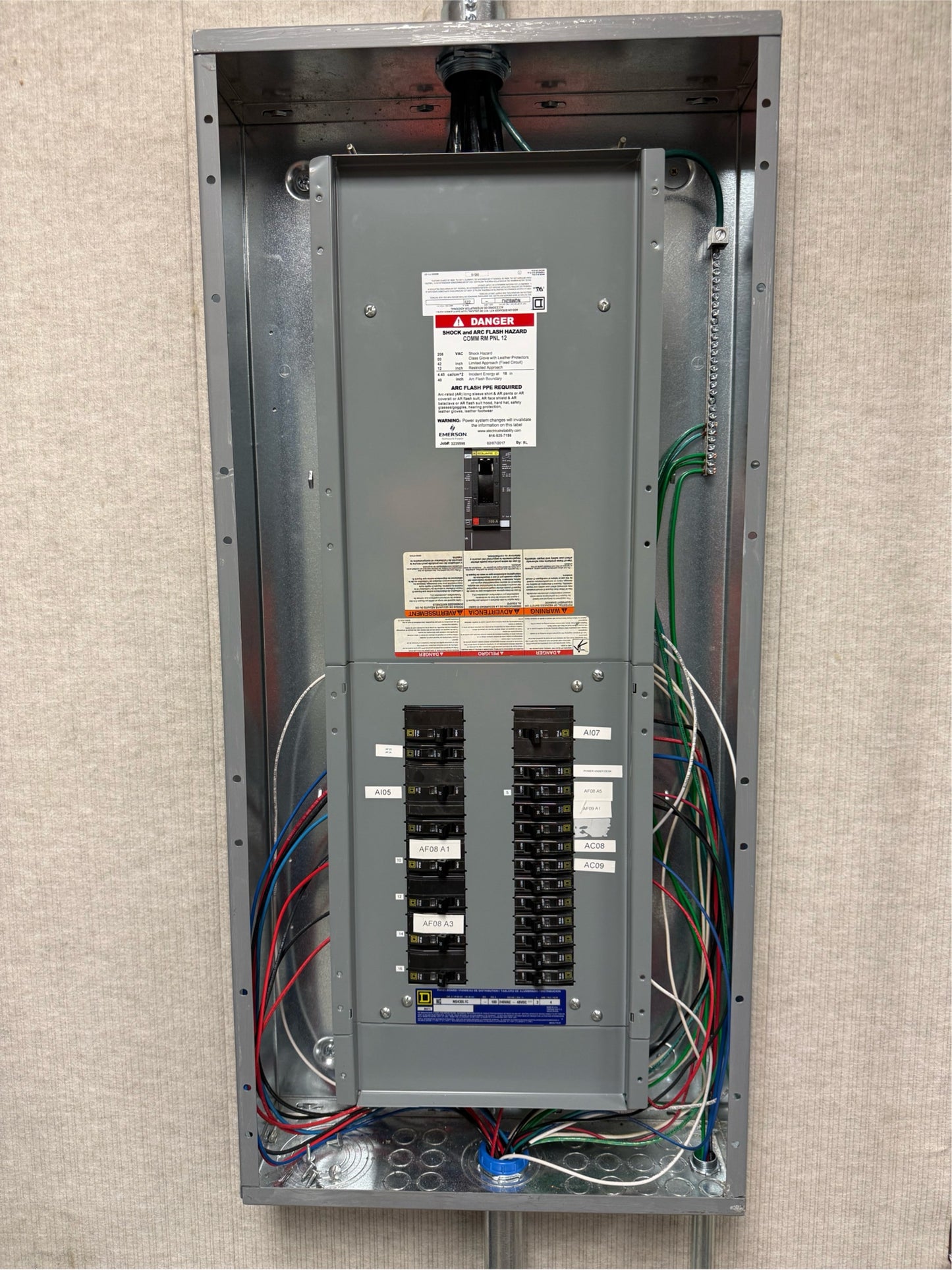 Square D NQ430L1C 21 Breakers Panelboard 100A 240V NQ Panelboard with Main (SKU: 110331)
