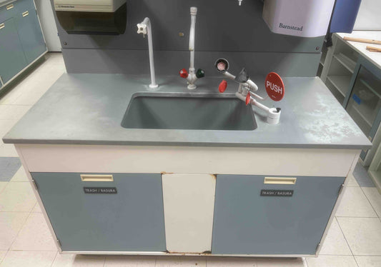 5' Lab Sink Fisher Hamilton Casework w/ Fixtures & Eyewash 5370AA(5370AA)