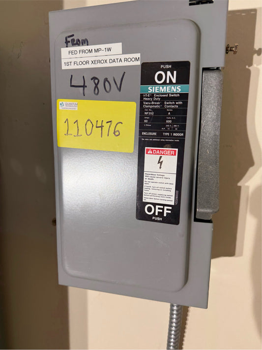 Siemens ITE Enclosed Switch 60A 600V 3PH NF352 (SKU: 110476)