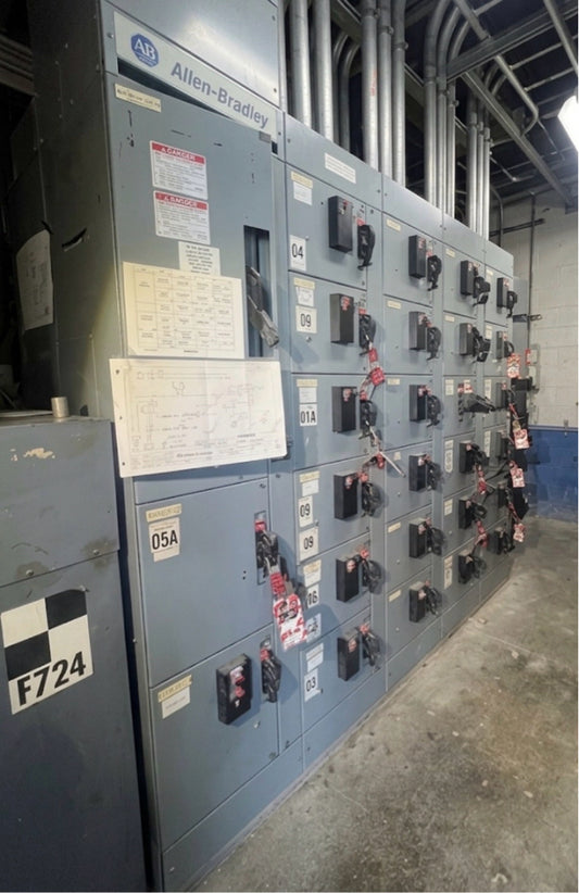 Allen-Bradley 2100 Centerline 5-Section MCC Lineup - 600V 800A - Multi-Bucket Array