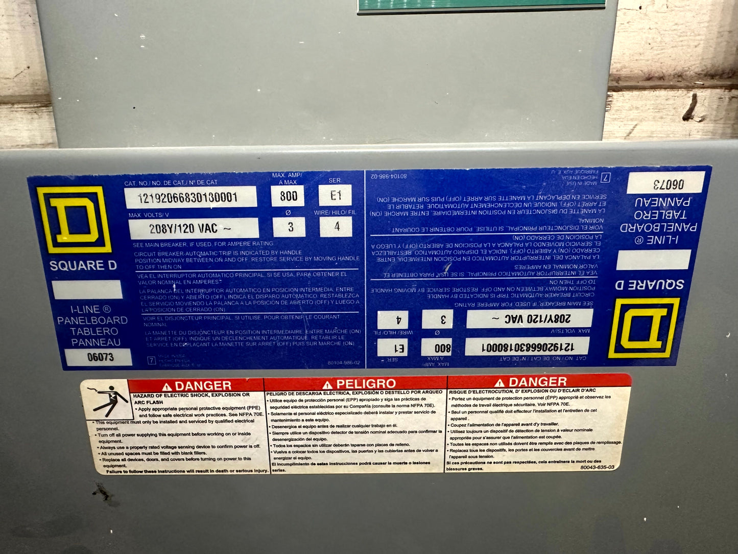 225A PDI RPP 208/208v with Branch Circuit Monitoring BCM (107632)