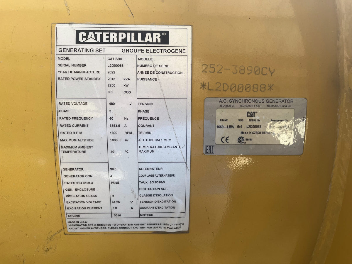 New Surplus Caterpillar 2250KW Generator End - DPC1176