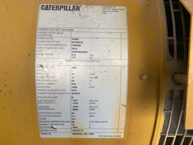 Good Used Caterpillar 170KW Generator End - DPC1232