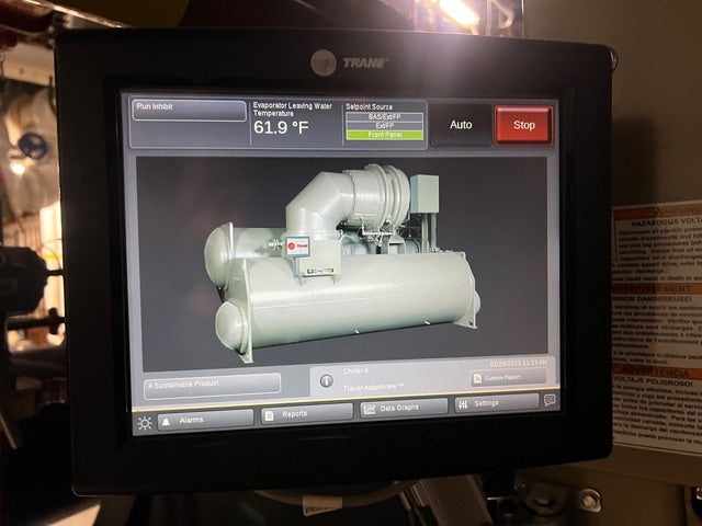 1200 Ton Trane Water Chillers CVHF1300 ’17 Good Working 15K/20K Hrs AUG Removal