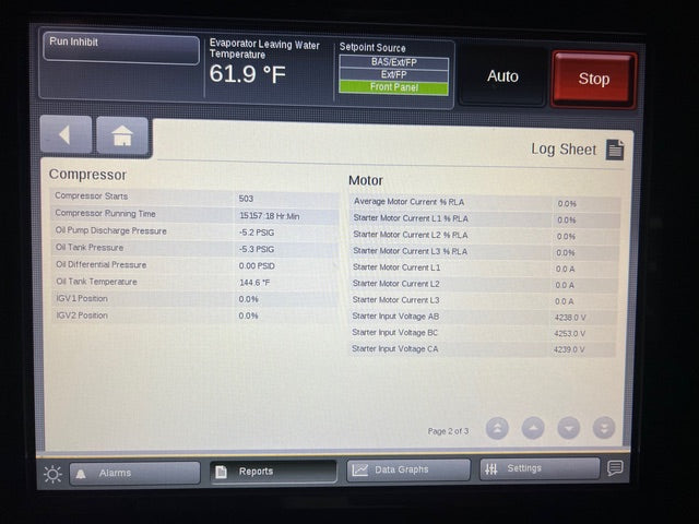 1200 Ton Trane Water Chillers CVHF1300 ’17 Good Working 15K/20K Hrs AUG Removal
