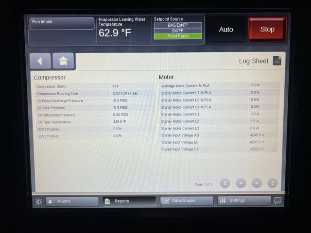 1200 Ton Trane Water Chillers CVHF1300 ’17 Good Working 15K/20K Hrs AUG Removal