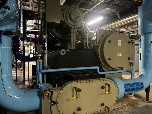 1200 Ton Trane Water Chillers CVHF1300 ’17 Good Working 15K/20K Hrs AUG Removal